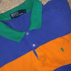 Vintage 90’s “Kanye” color block style polo shirt